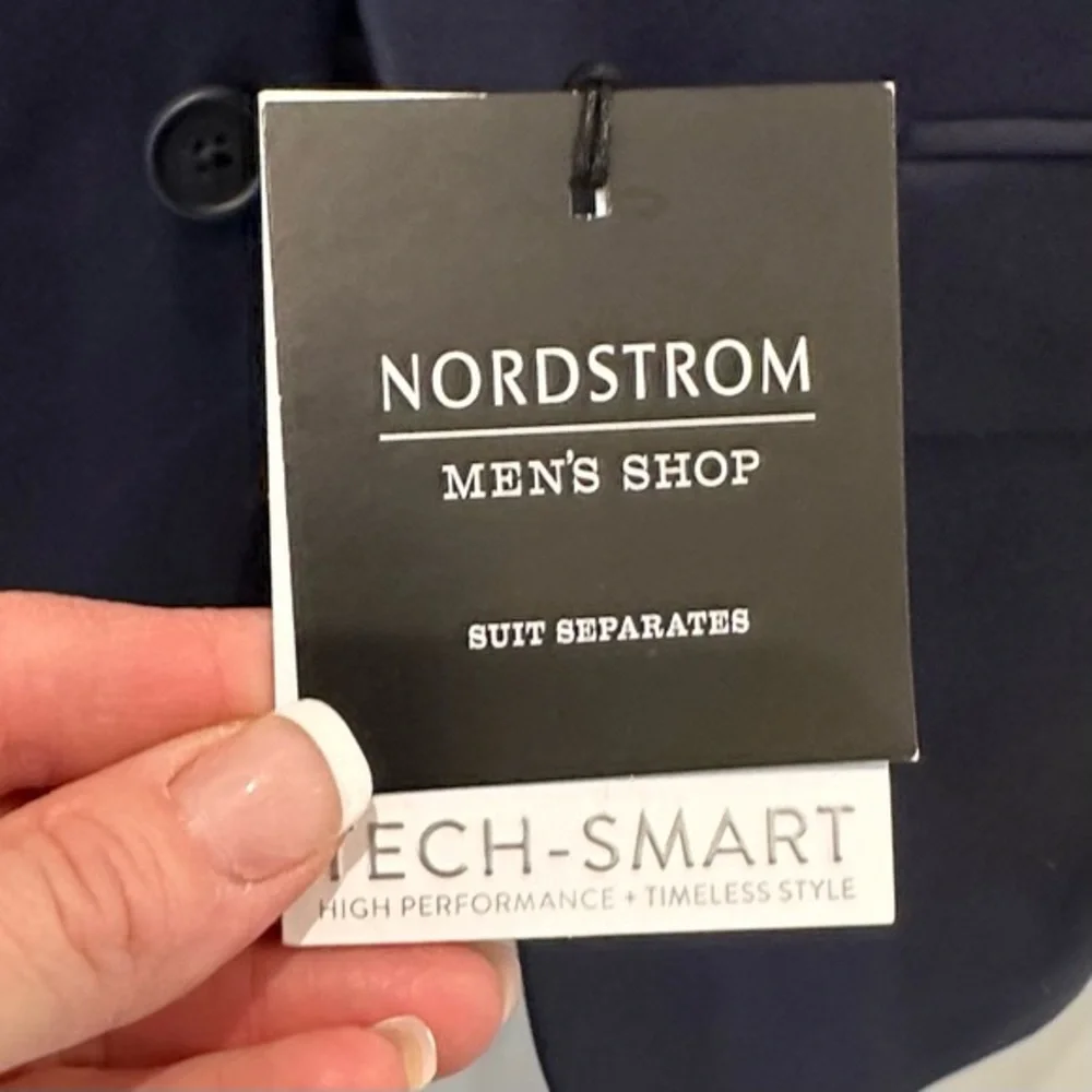Norstrom Navy Tech-Smart Trim Fit Sport Coat - 40S   NWT